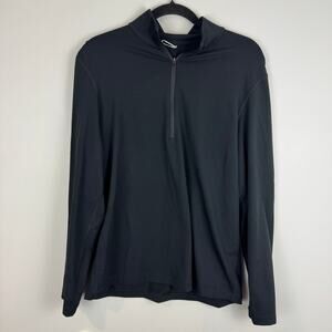 Lululemon Men's Black Metal Vent Tech Midweight Half Zip Size Large